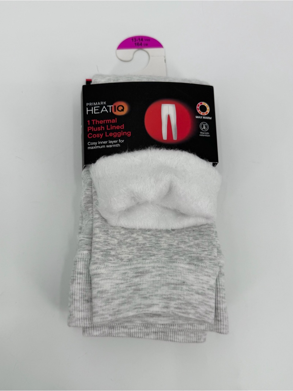 Primark Leggings Sz Girls 13-14 yrs 164 cm Light Gray Heather Thermal Plush New